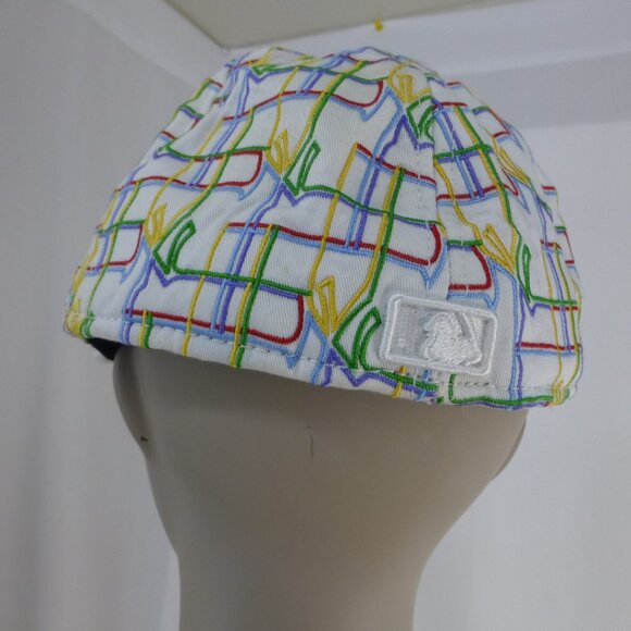 New York Yankees New Era 7 1/2 Fitted Colorful Hat (has sticker residue) - Picture 4 of 13